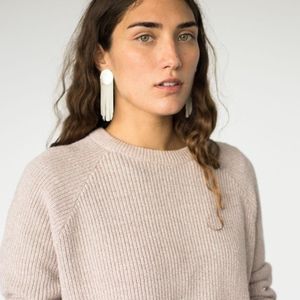 Hannah K Silver/Brass Dot Earrings